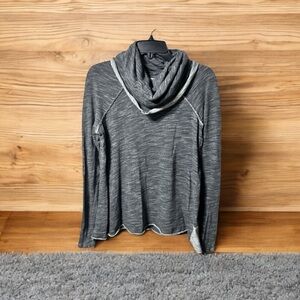 Free People Gray Hooded Sweatshirt
